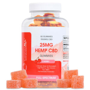 25mg Full-Spectrum Cherry CBD Gummies 60 Count